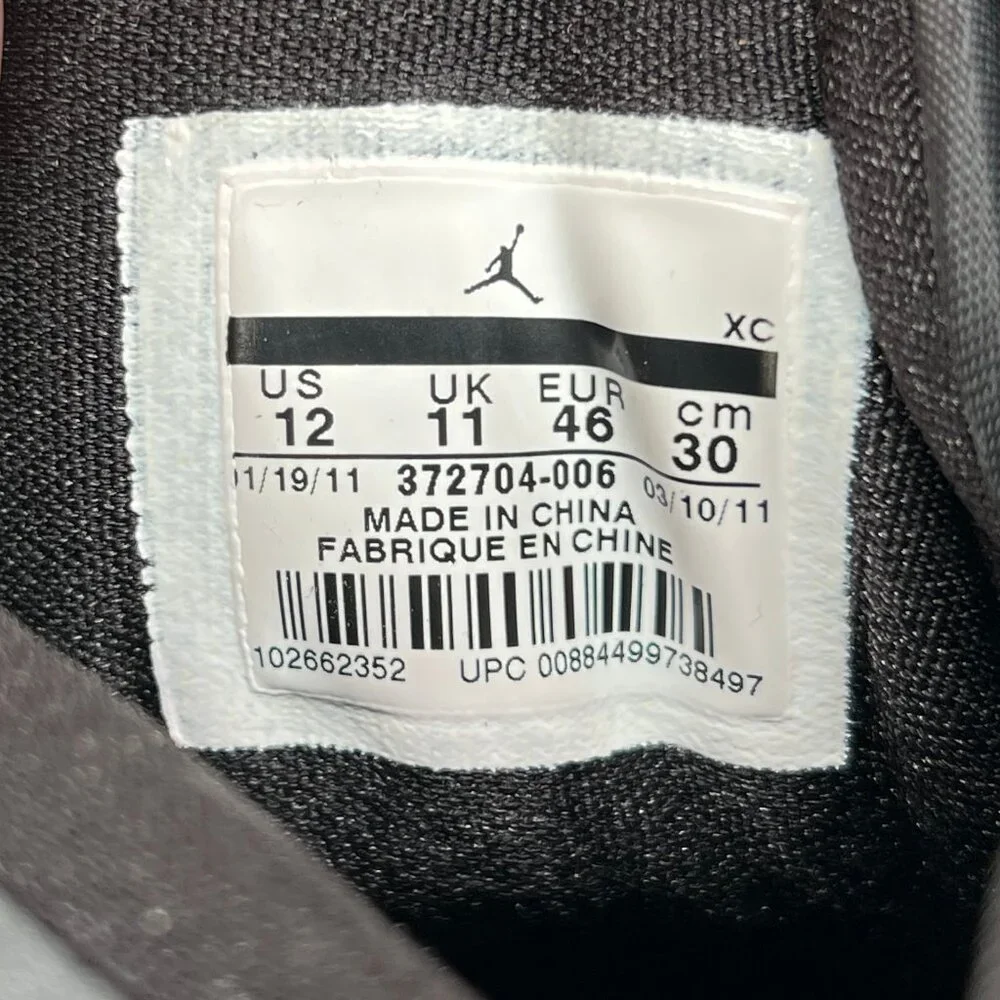 Air Jordan 1 Flight Shoes Men's Size 12 Black Grey Retro‎ Athletic Basketball